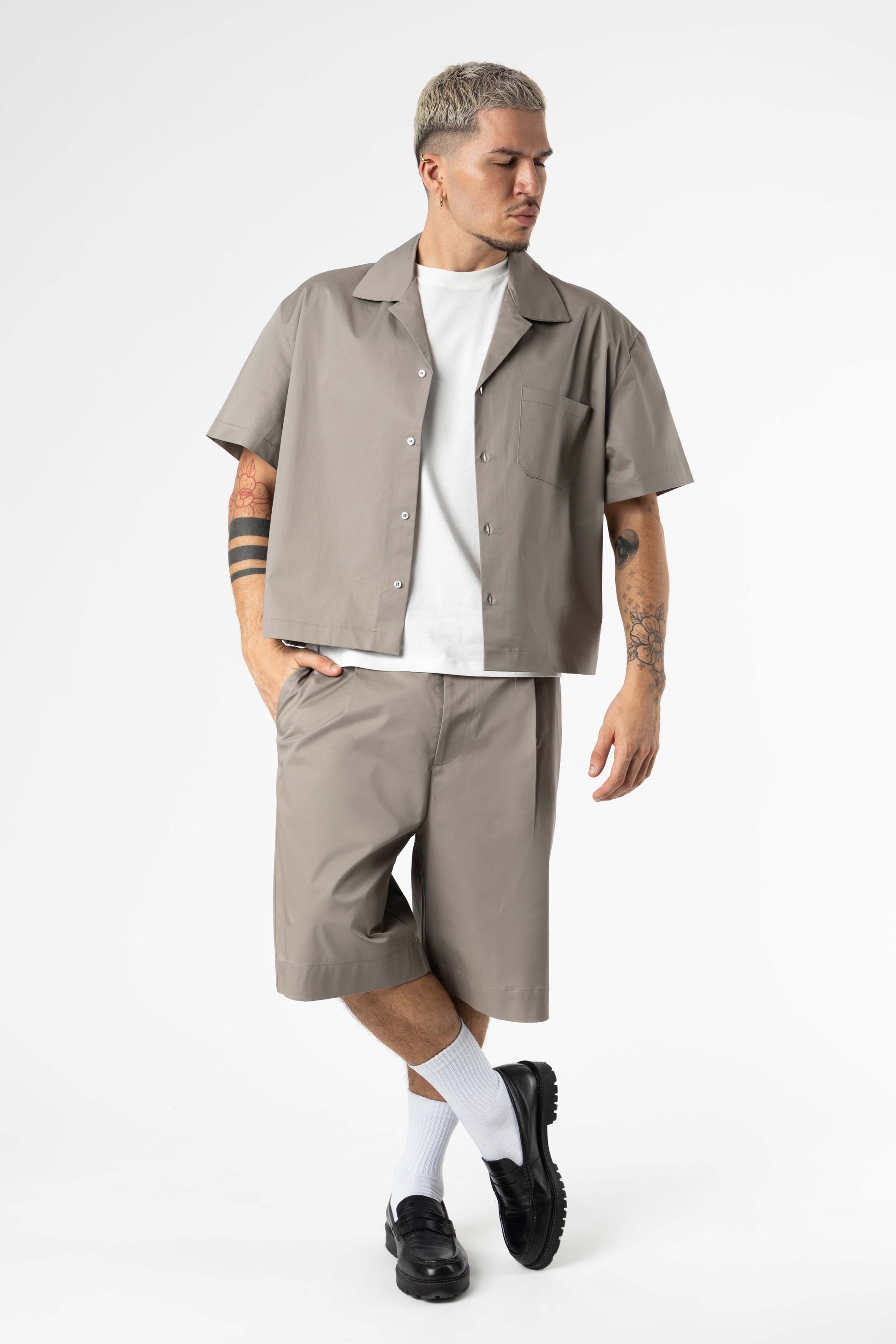 Shirt boxy fit Blanks 205Gsm Silver