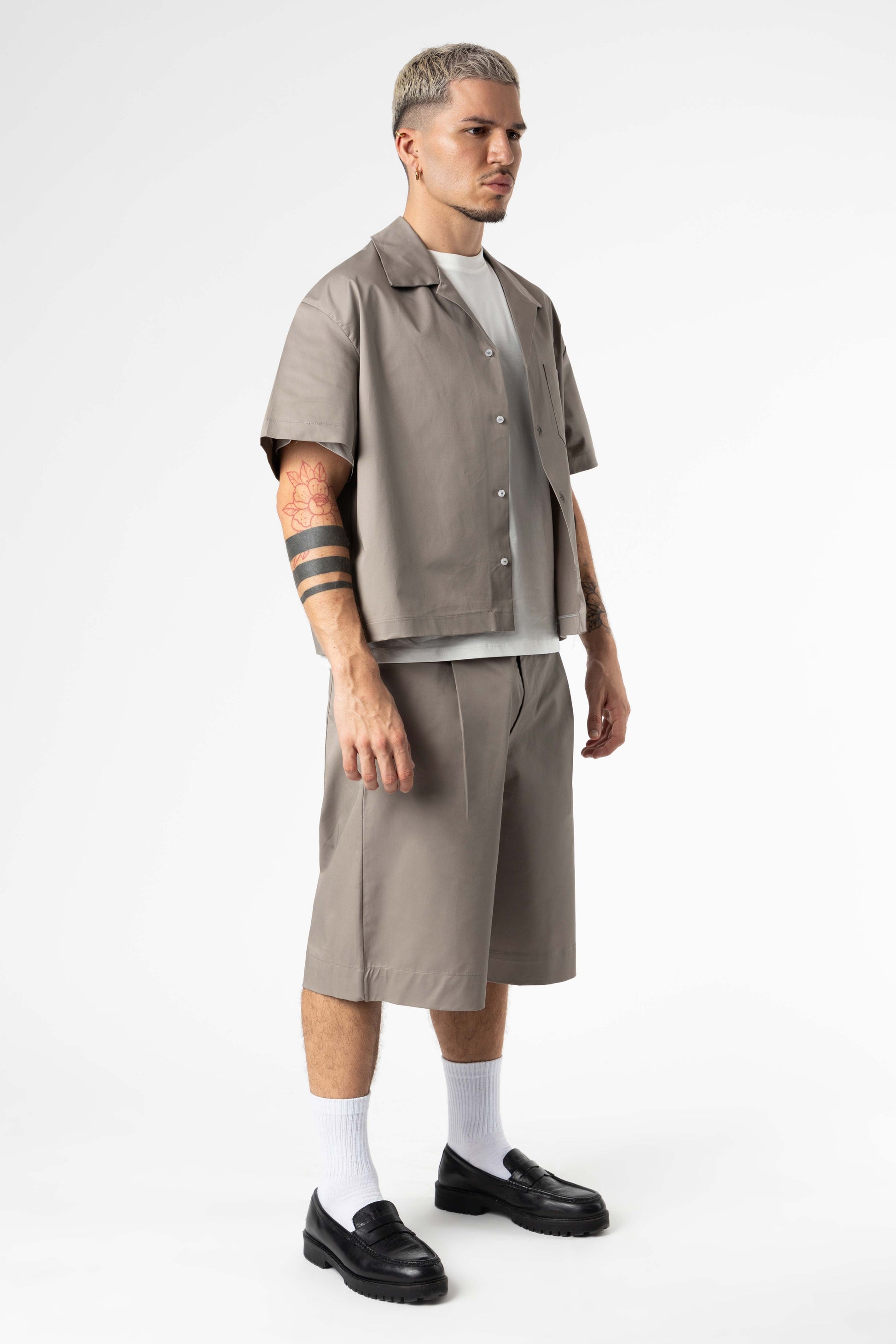 Shirt boxy fit Blanks 205Gsm Silver