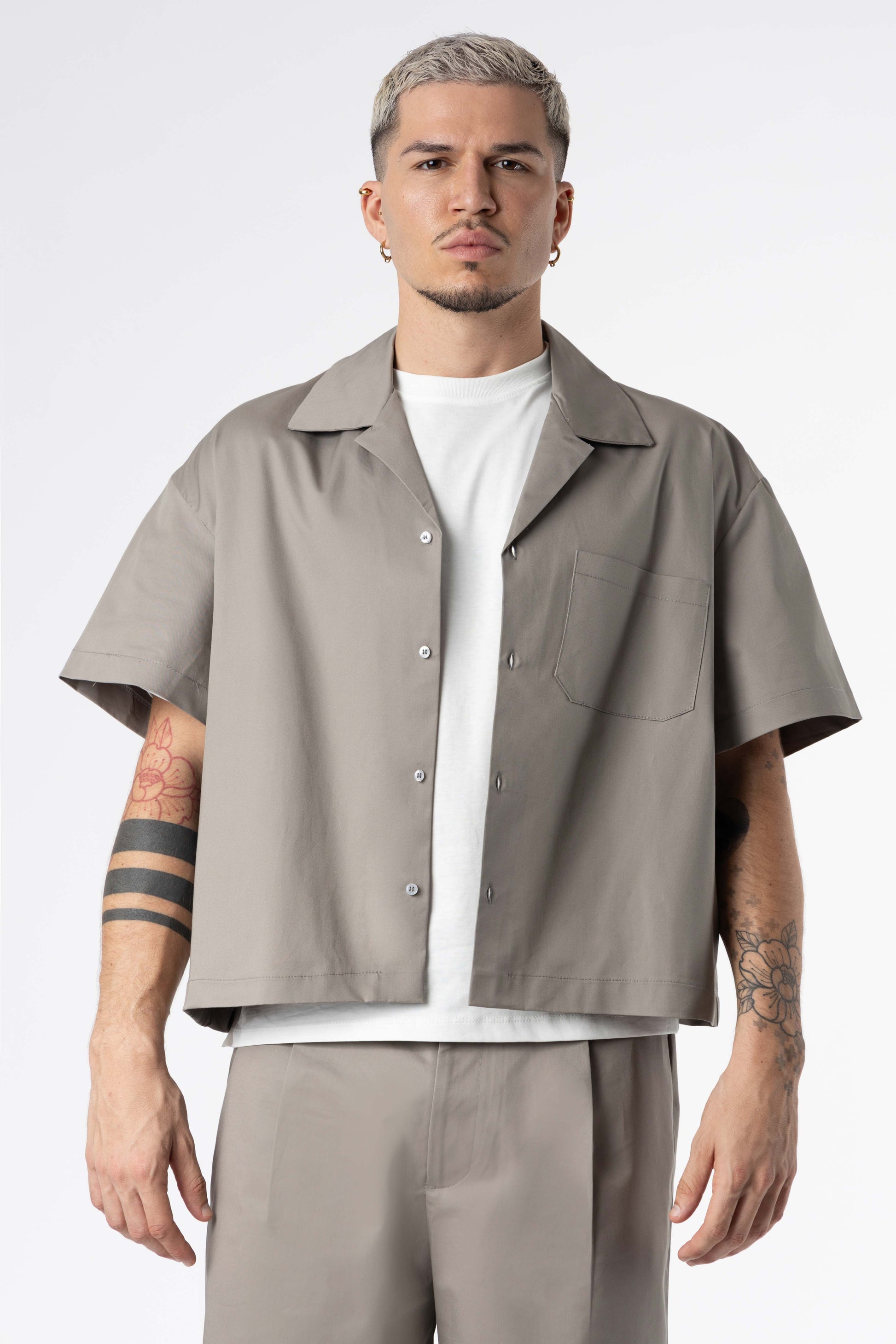 Shirt boxy fit Blanks 205Gsm Silver