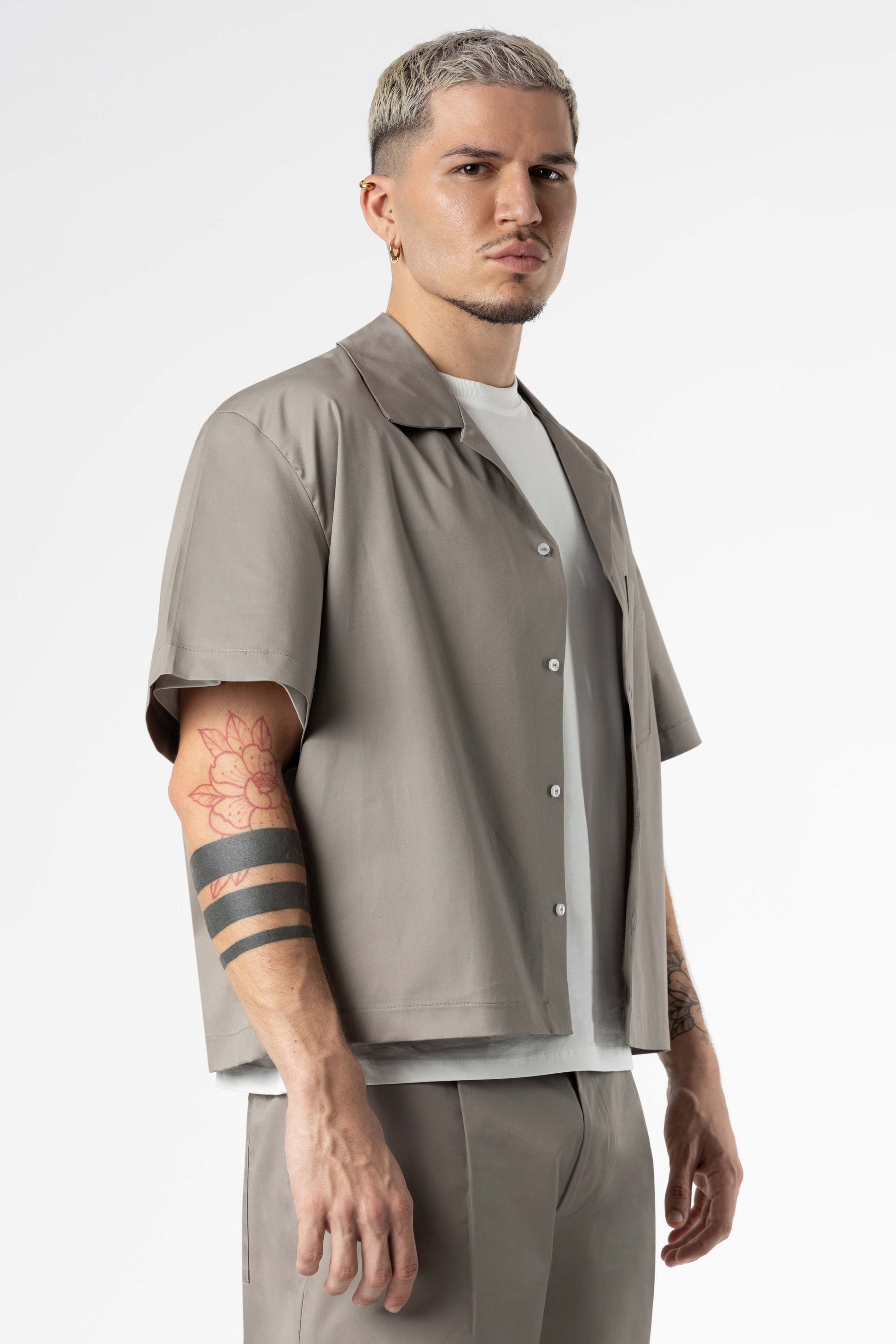 Shirt boxy fit Blanks 205Gsm Silver