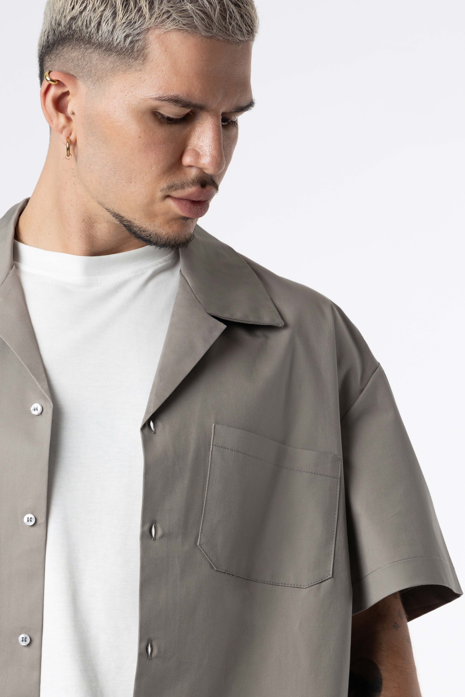 Shirt boxy fit Blanks 205Gsm Silver