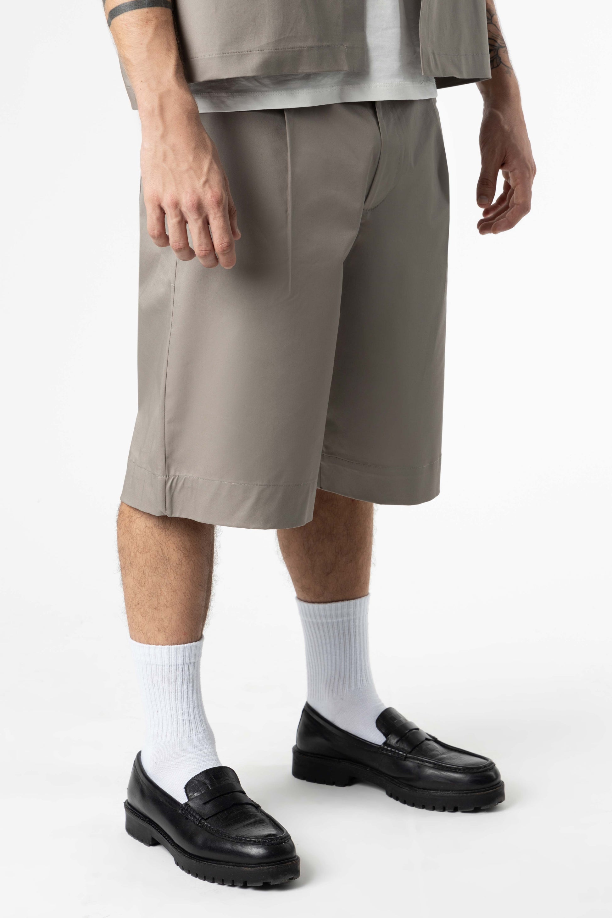 Plated Jorts Baggy fit 205Gsm Silver