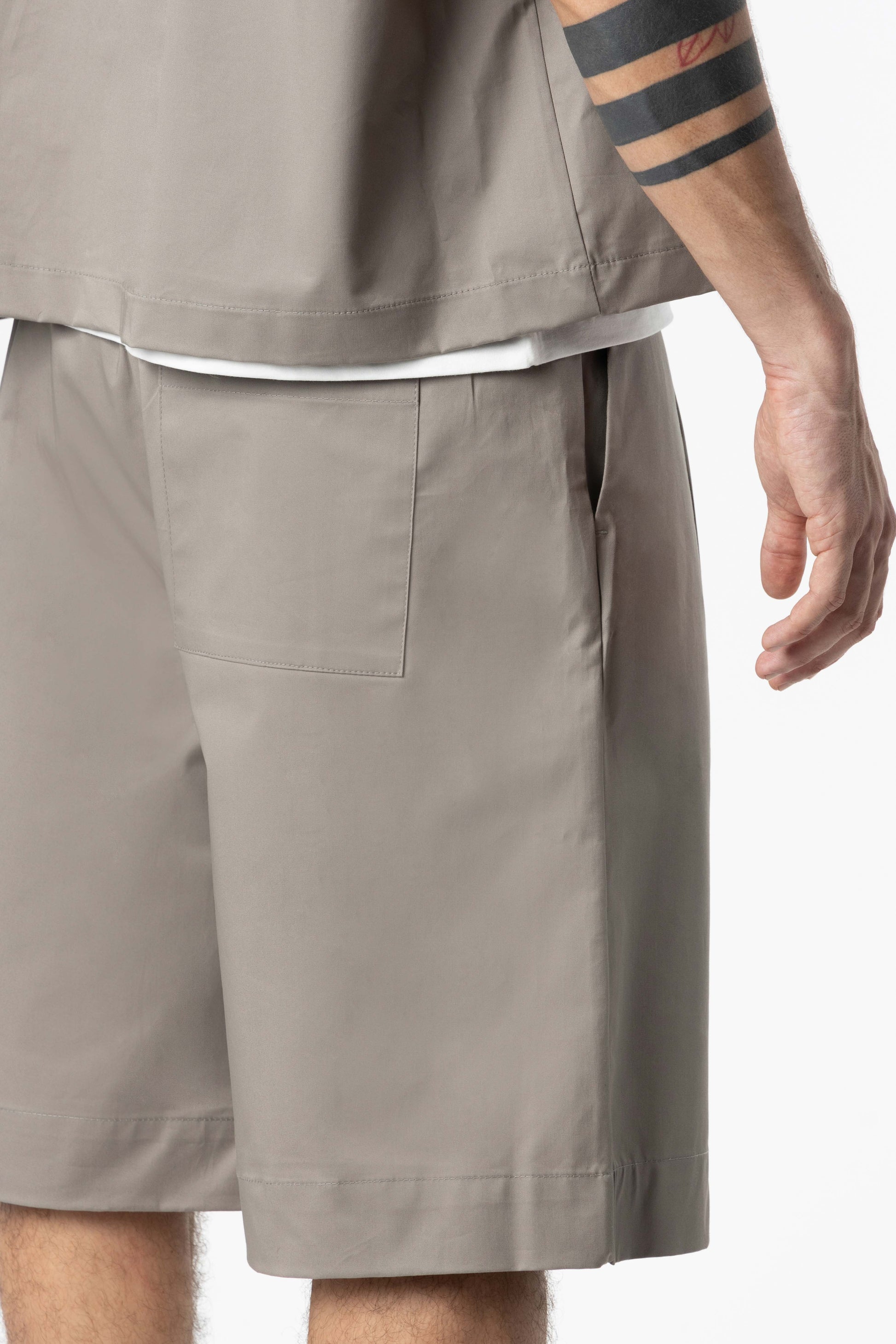 Plated Jorts Baggy fit 205Gsm Silver