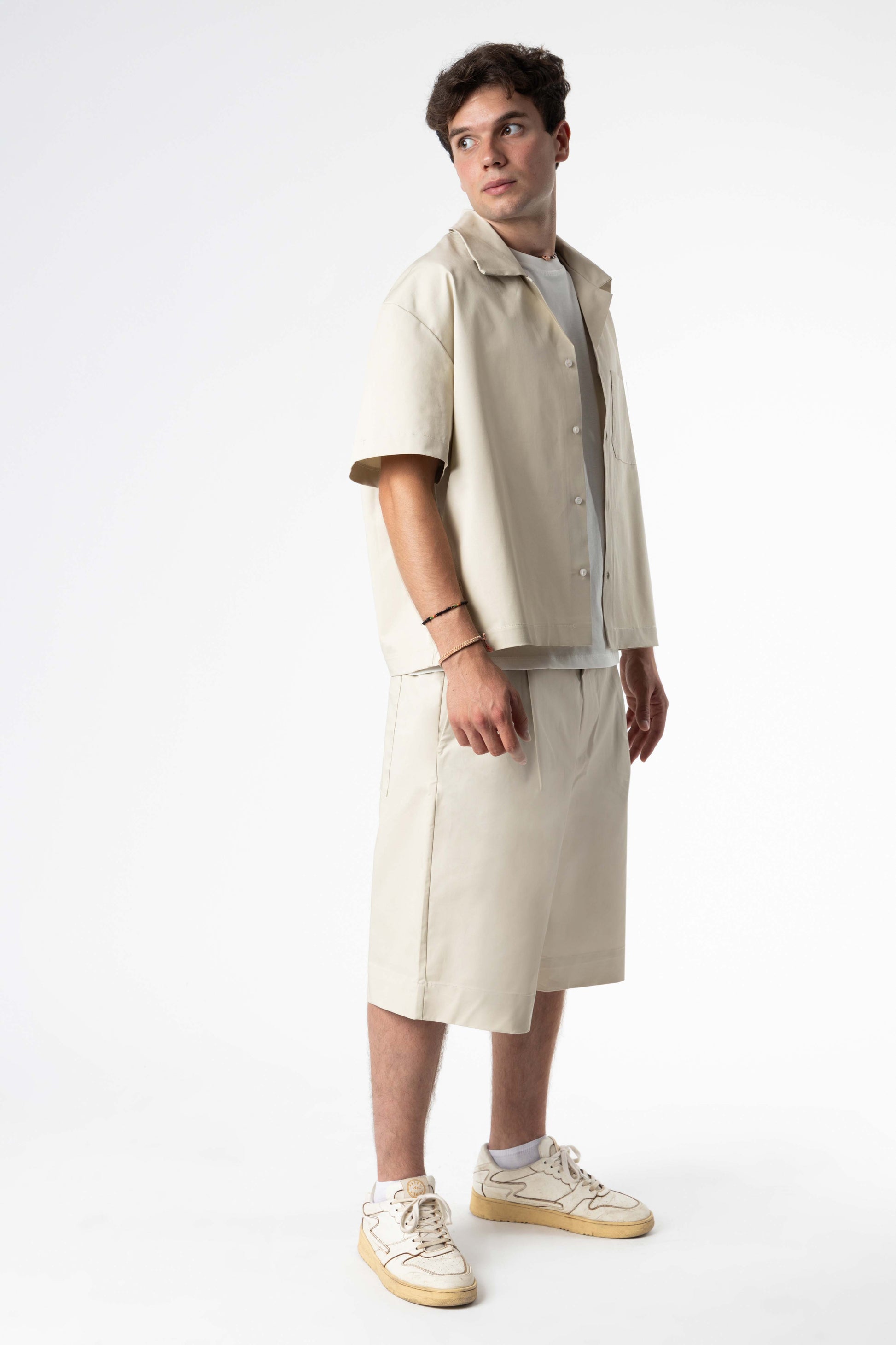 Plated Jorts Baggy fit 205Gsm Sand