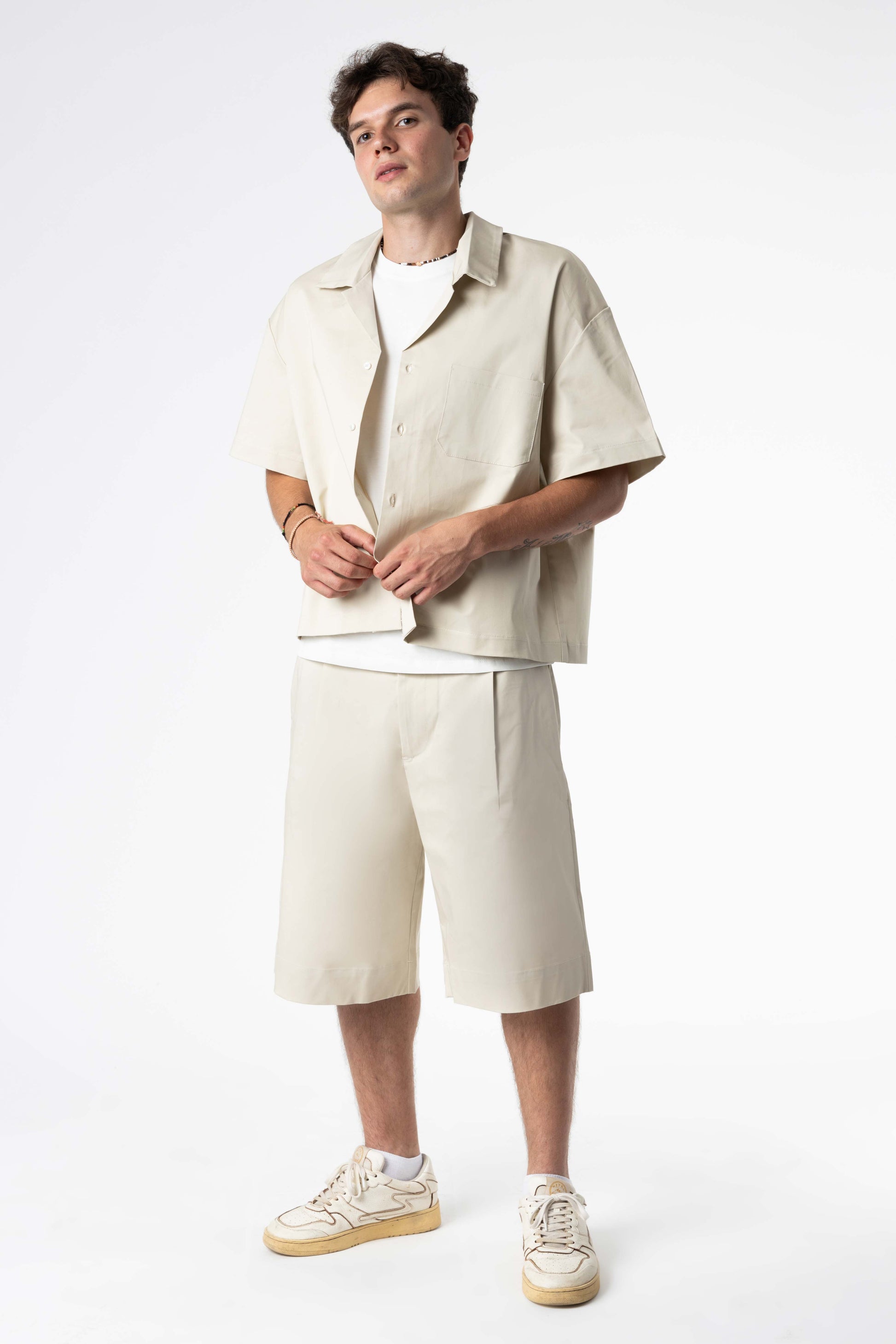 Plated Jorts Baggy fit 205Gsm Sand
