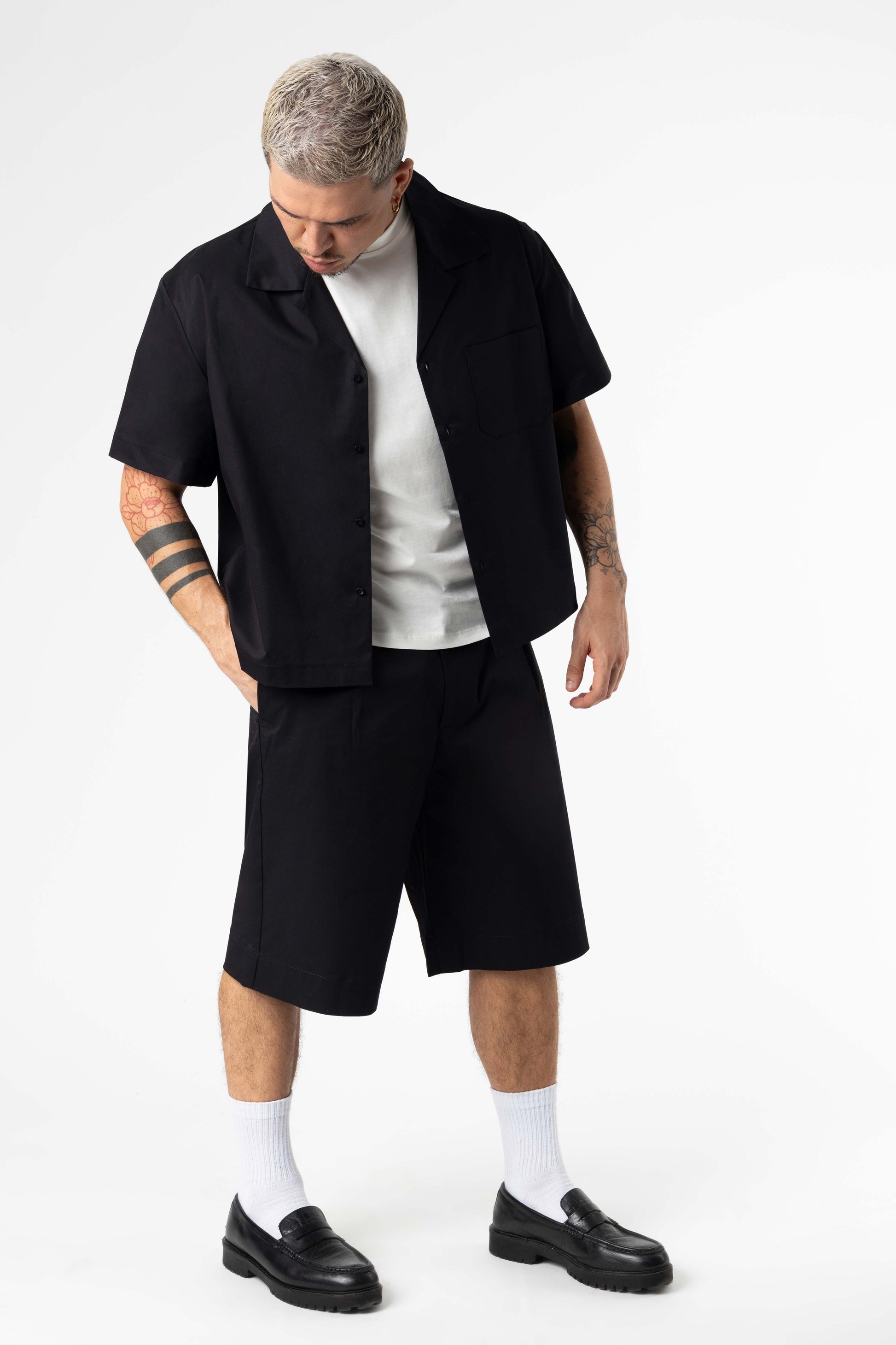 Shirt boxy fit Blanks 205Gsm Black