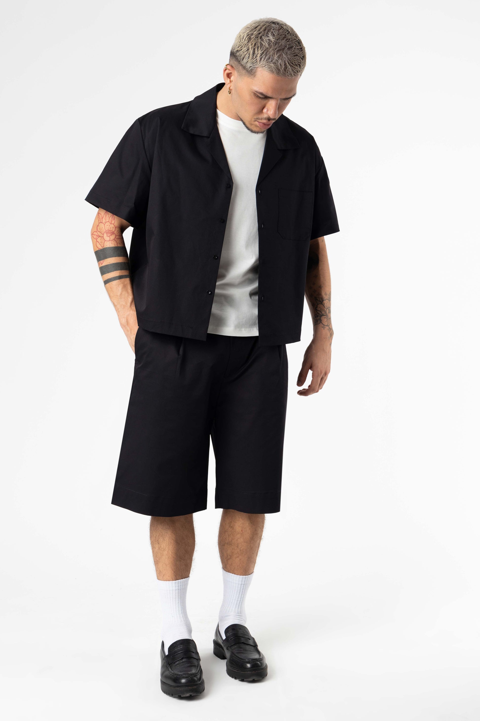 Shirt boxy fit Blanks 205Gsm Black
