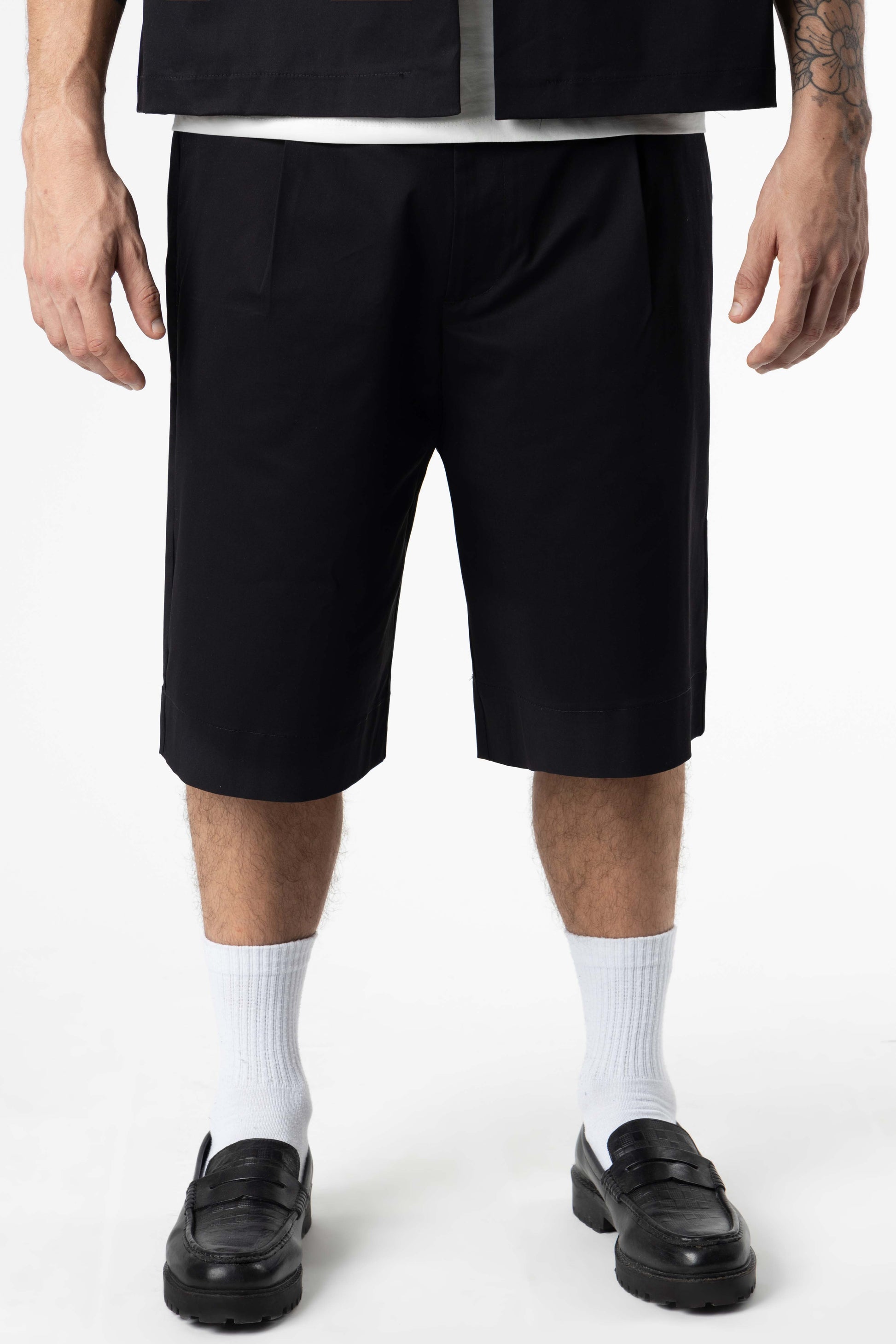 Plated Jorts Baggy fit 205Gsm Black