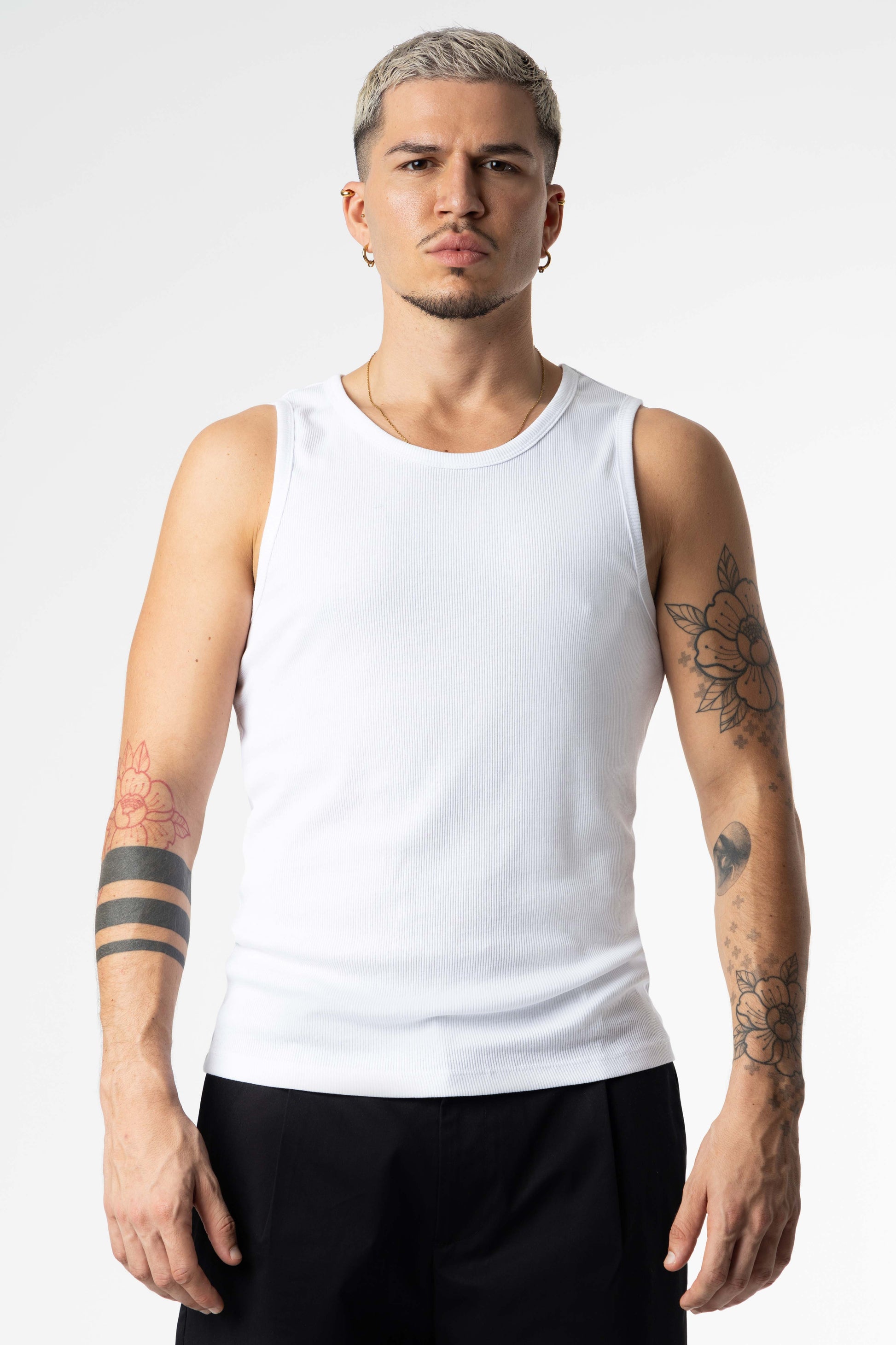 Ribbed Tanktop Blanks 190Gsm White