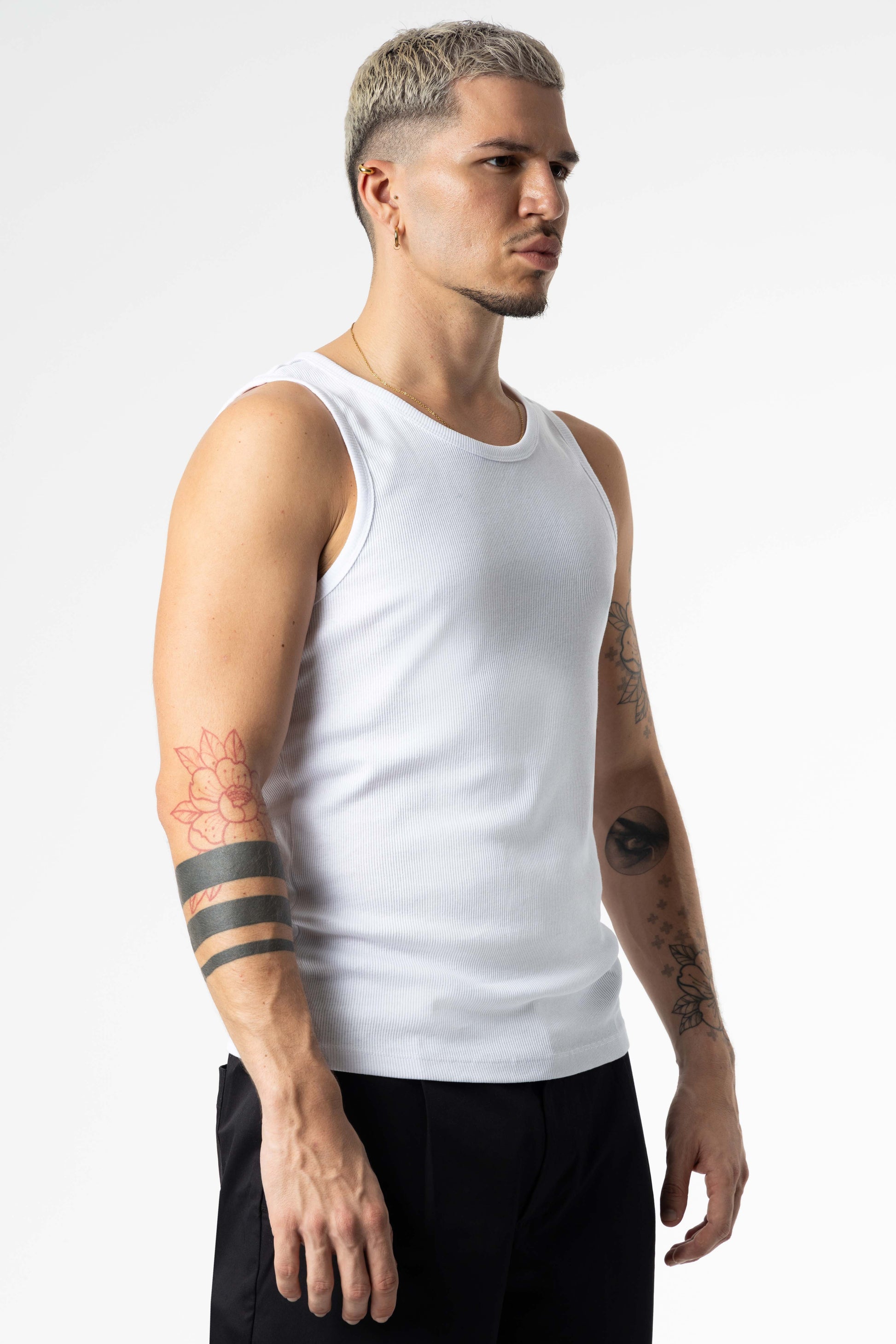 Ribbed Tanktop Blanks 190Gsm White