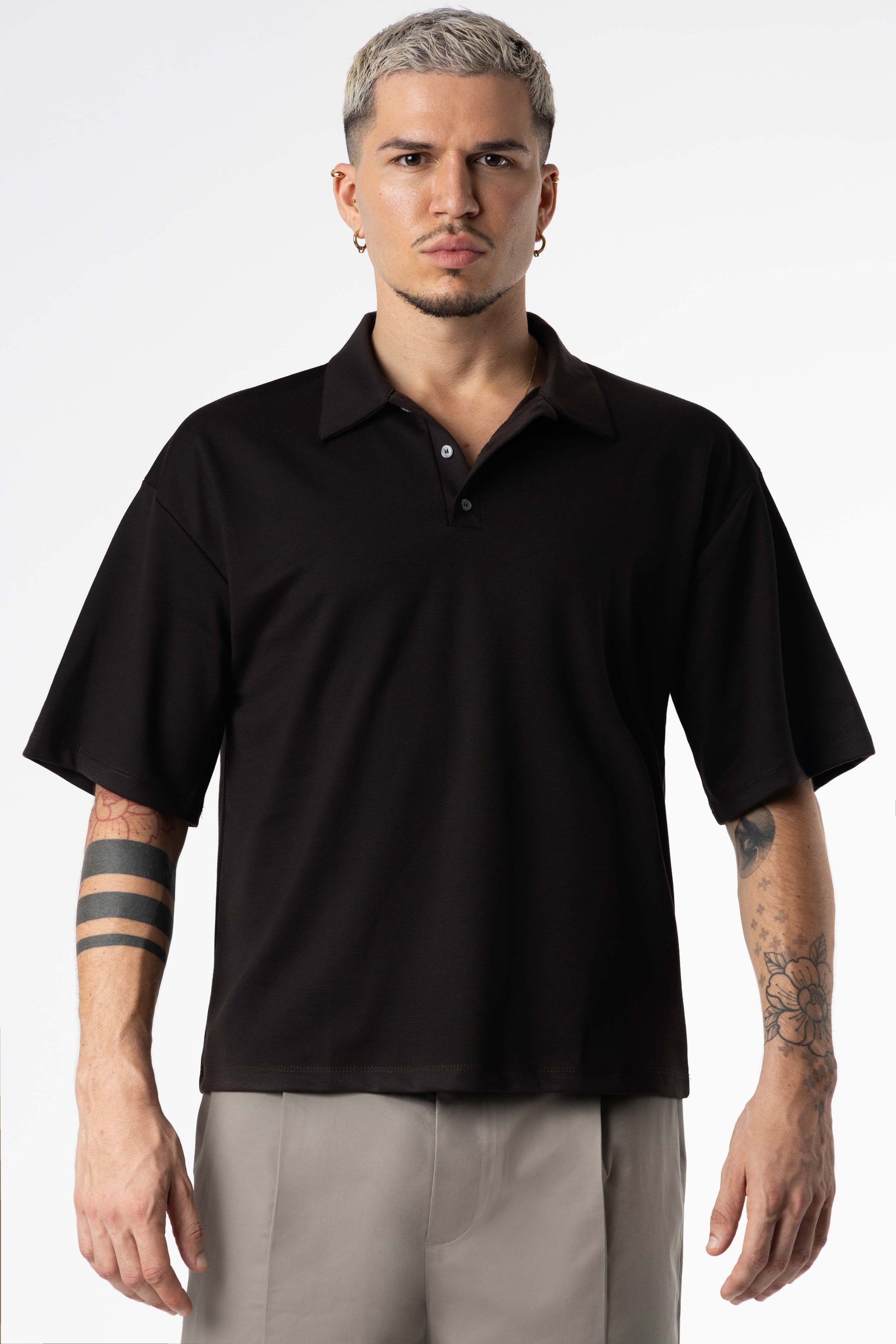 Polo Boxy Fit 270Gsm Black