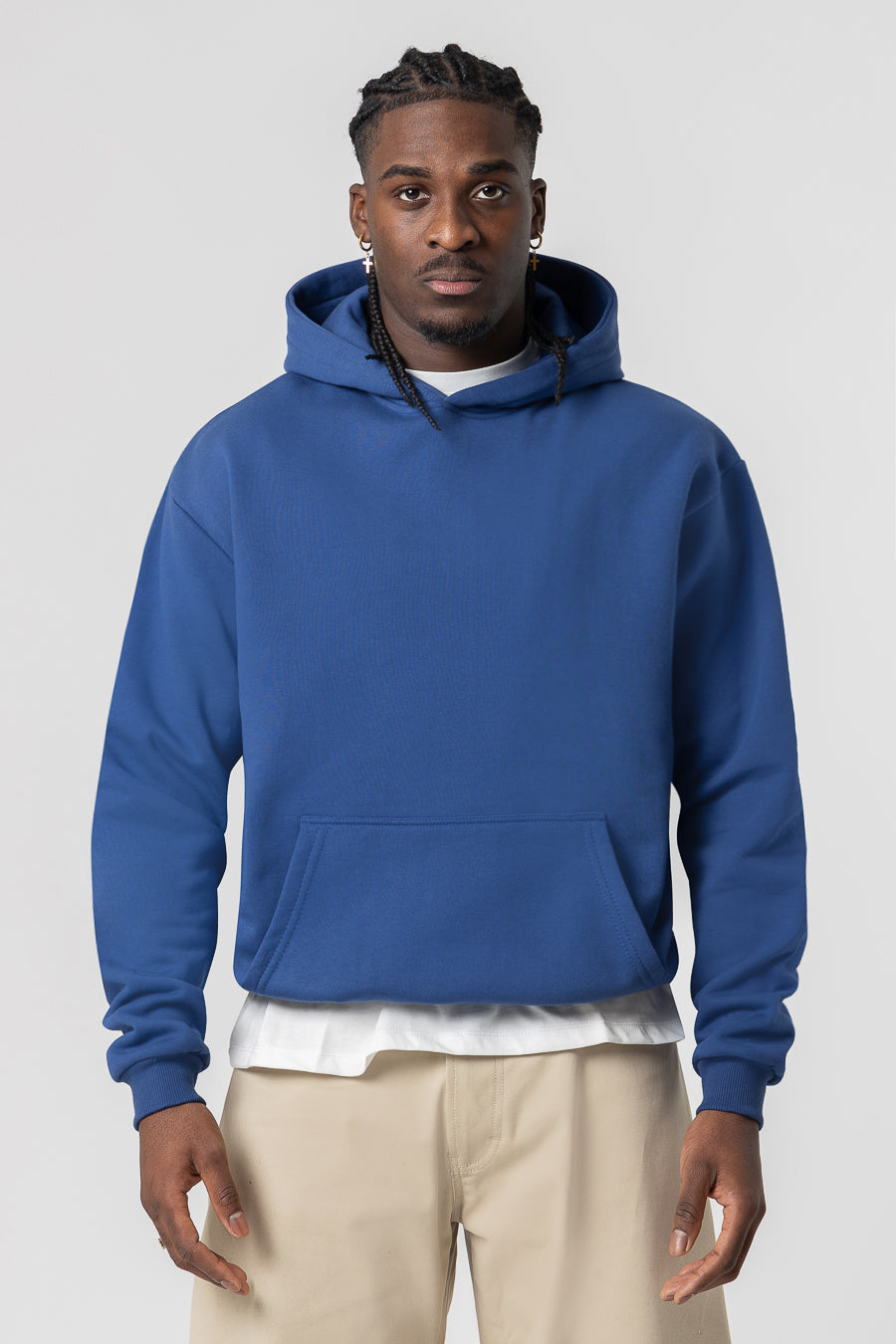 Sudadera con capucha Premium Blanks 330GSM Azul Marino 