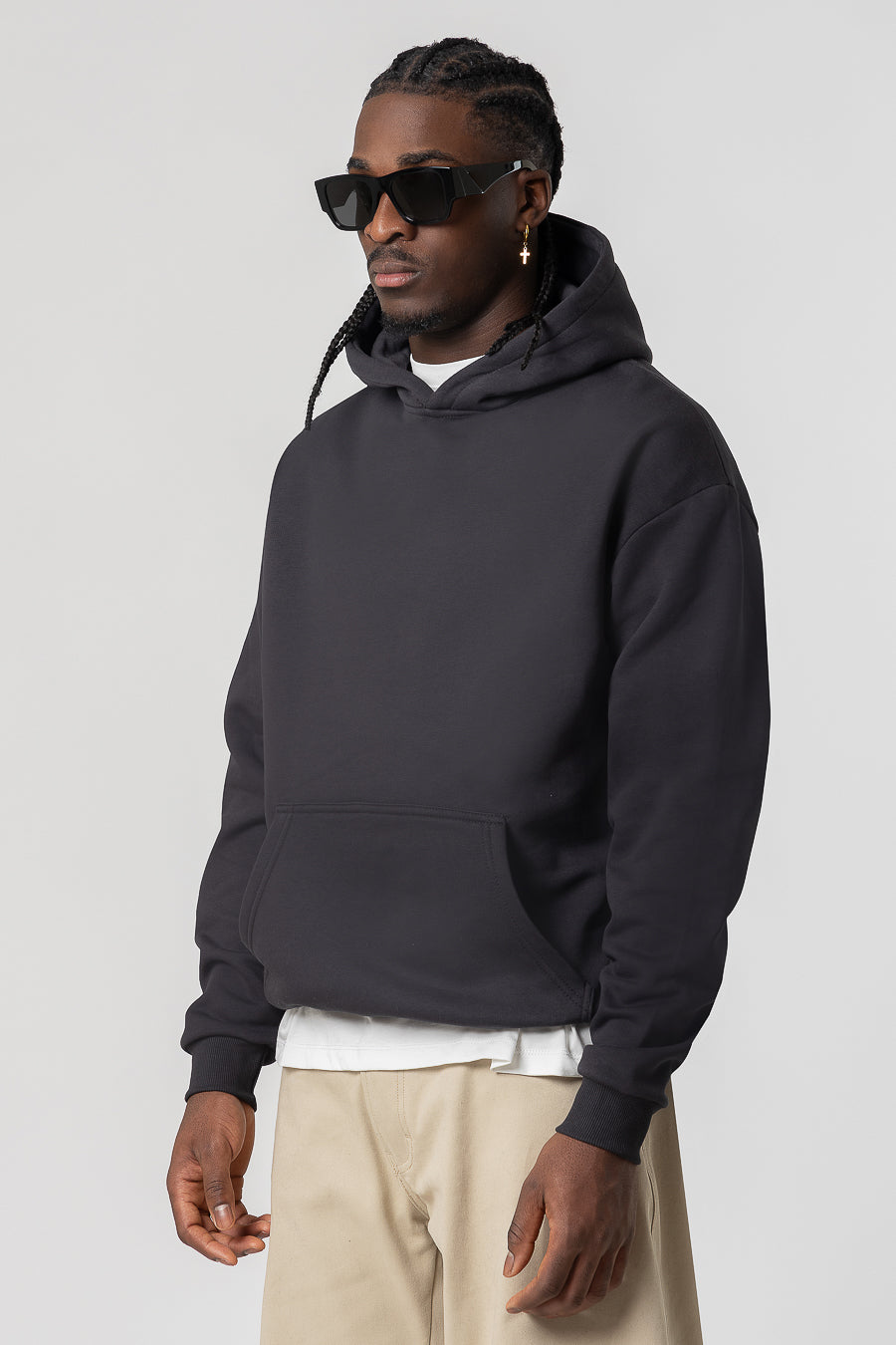 Hoodie Premium Blanks 330GSM Dark Grey
