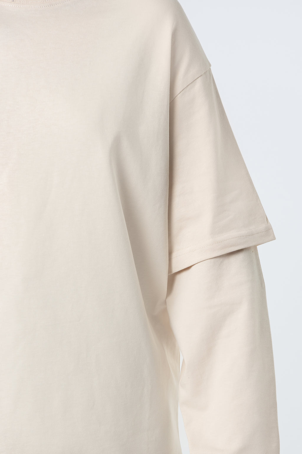 Double Long Sleeve Blanks 220GSM Sand