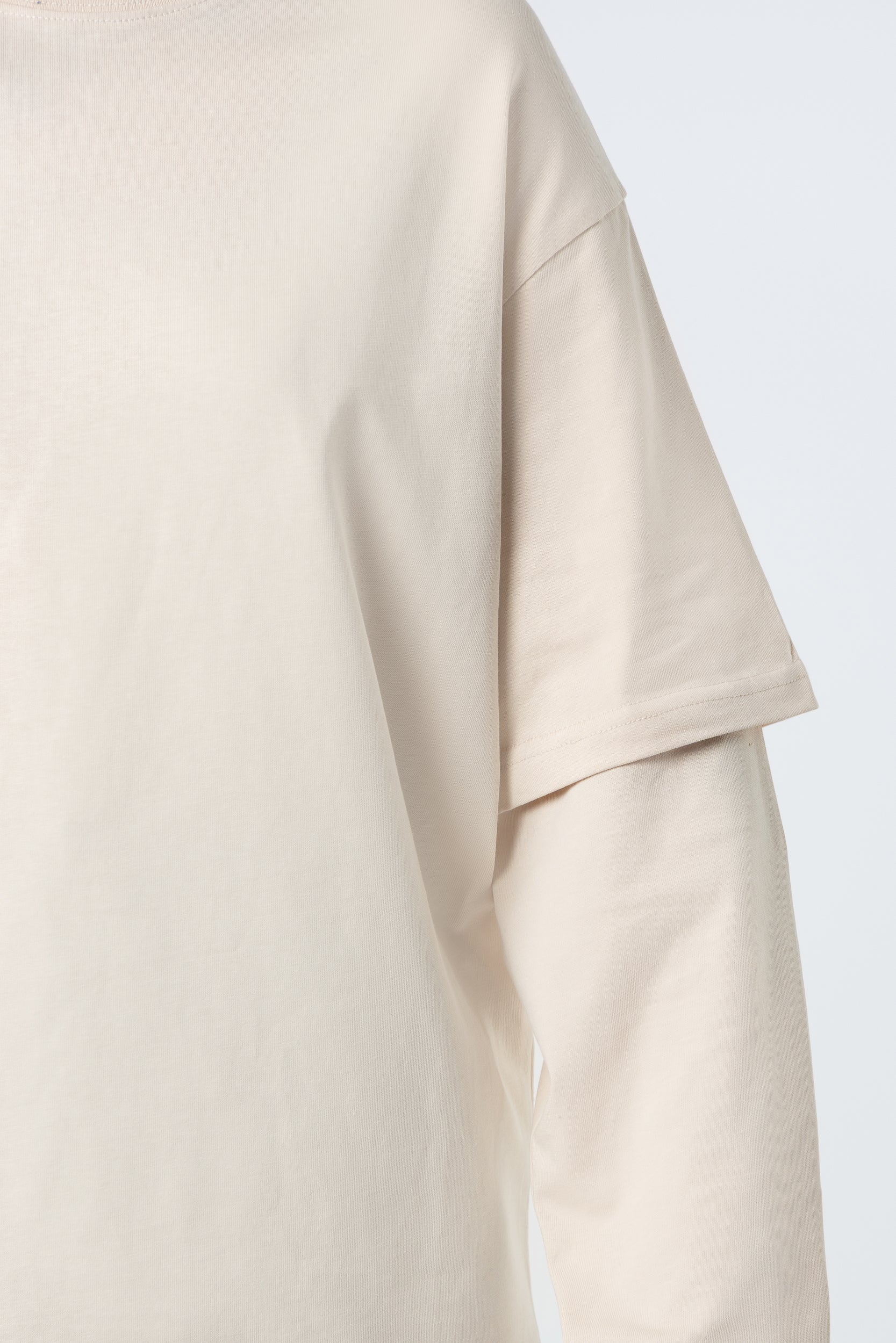 Double Long Sleeve Blanks 220GSM Sand
