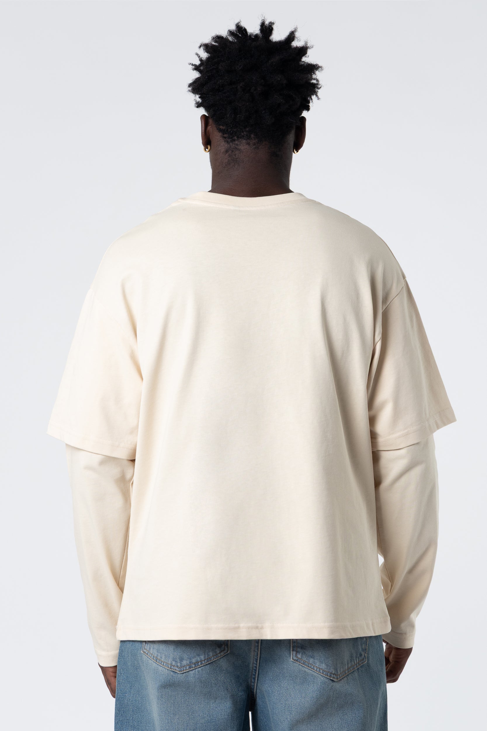 Double Long Sleeve Blanks 220GSM Sand