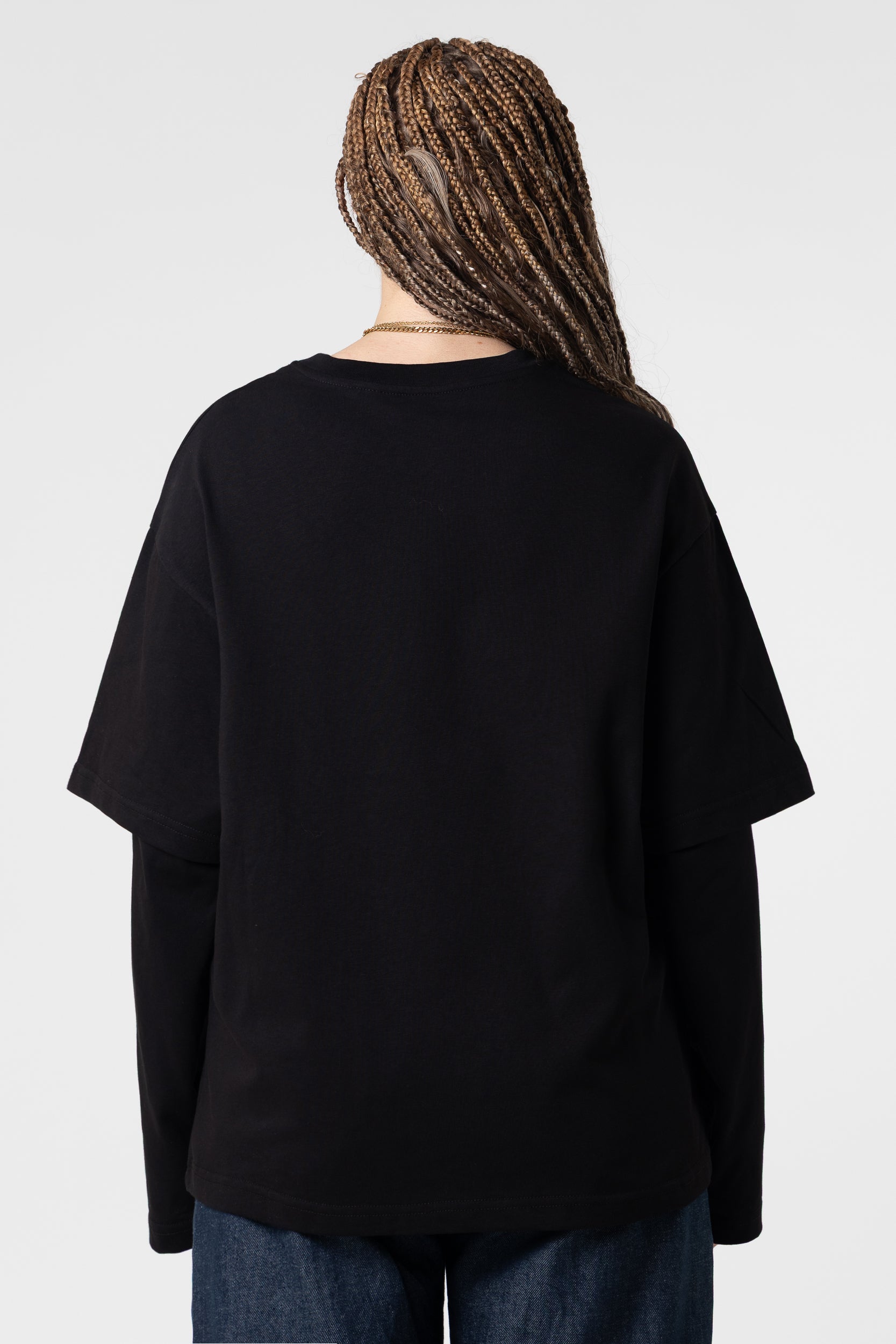 Double Long Sleeve Blanks 220GSM Black