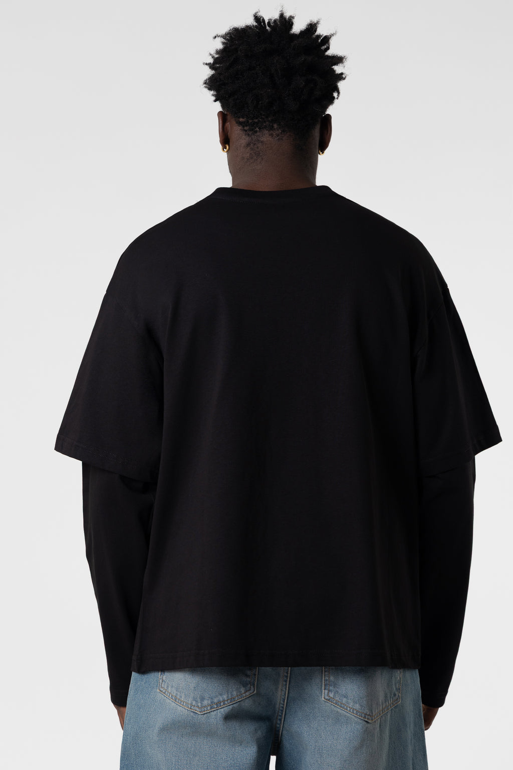 Double Long Sleeve Blanks 220GSM Black