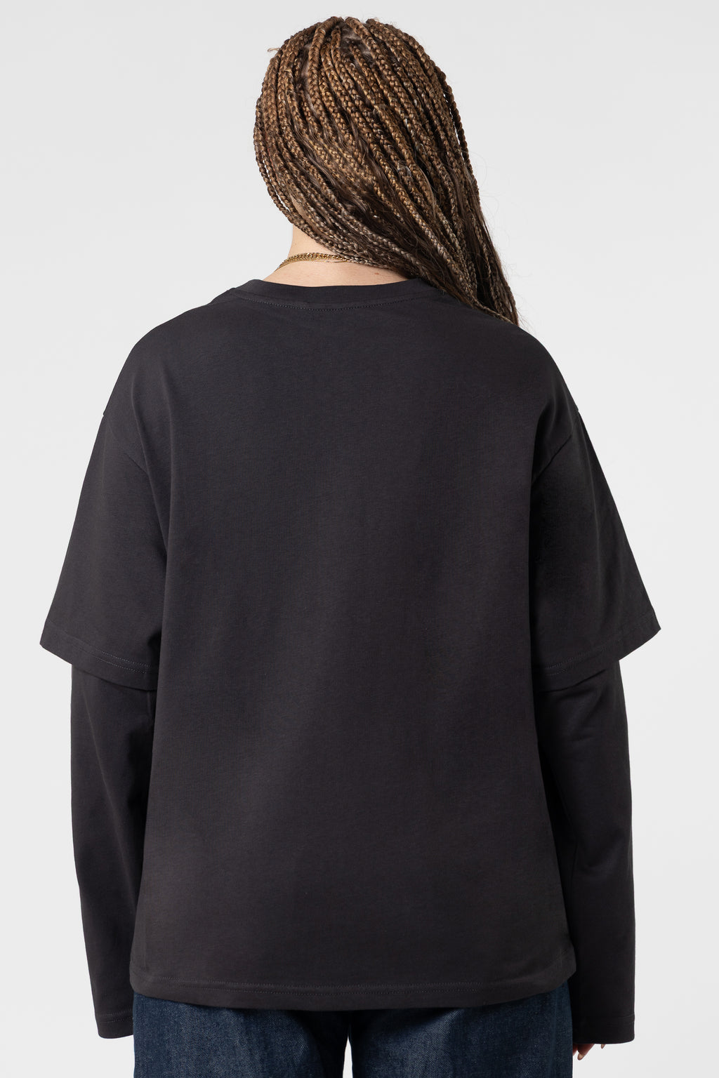 Double Long Sleeve Blanks 220GSM Dark Grey