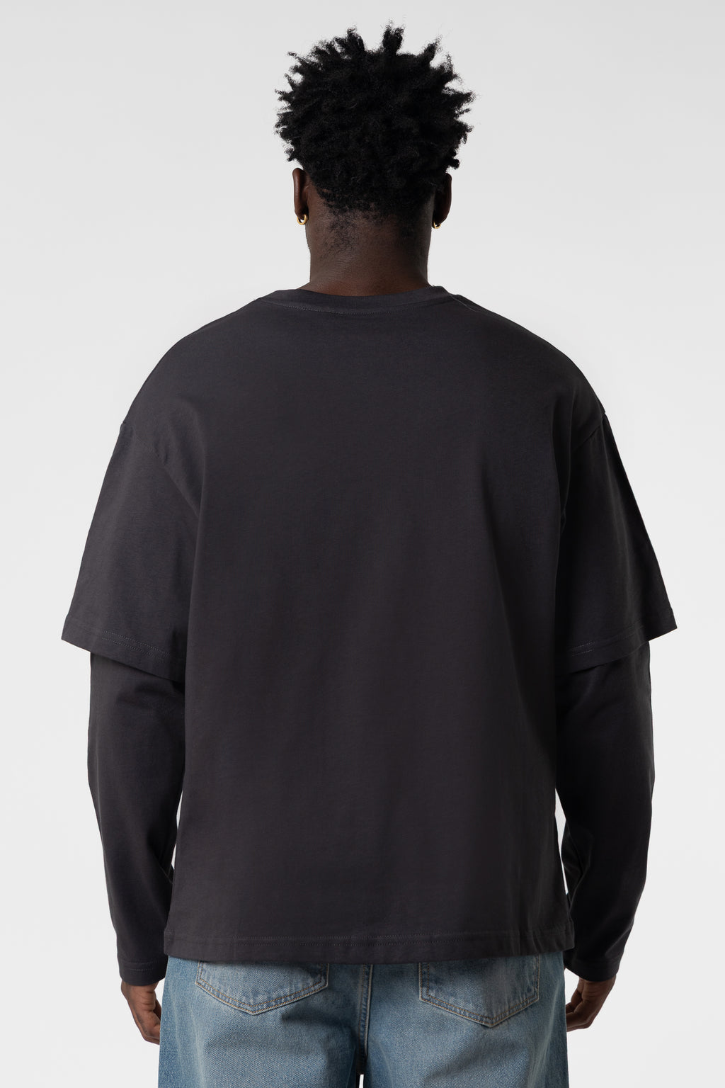 Double Long Sleeve Blanks 220GSM Dark Grey