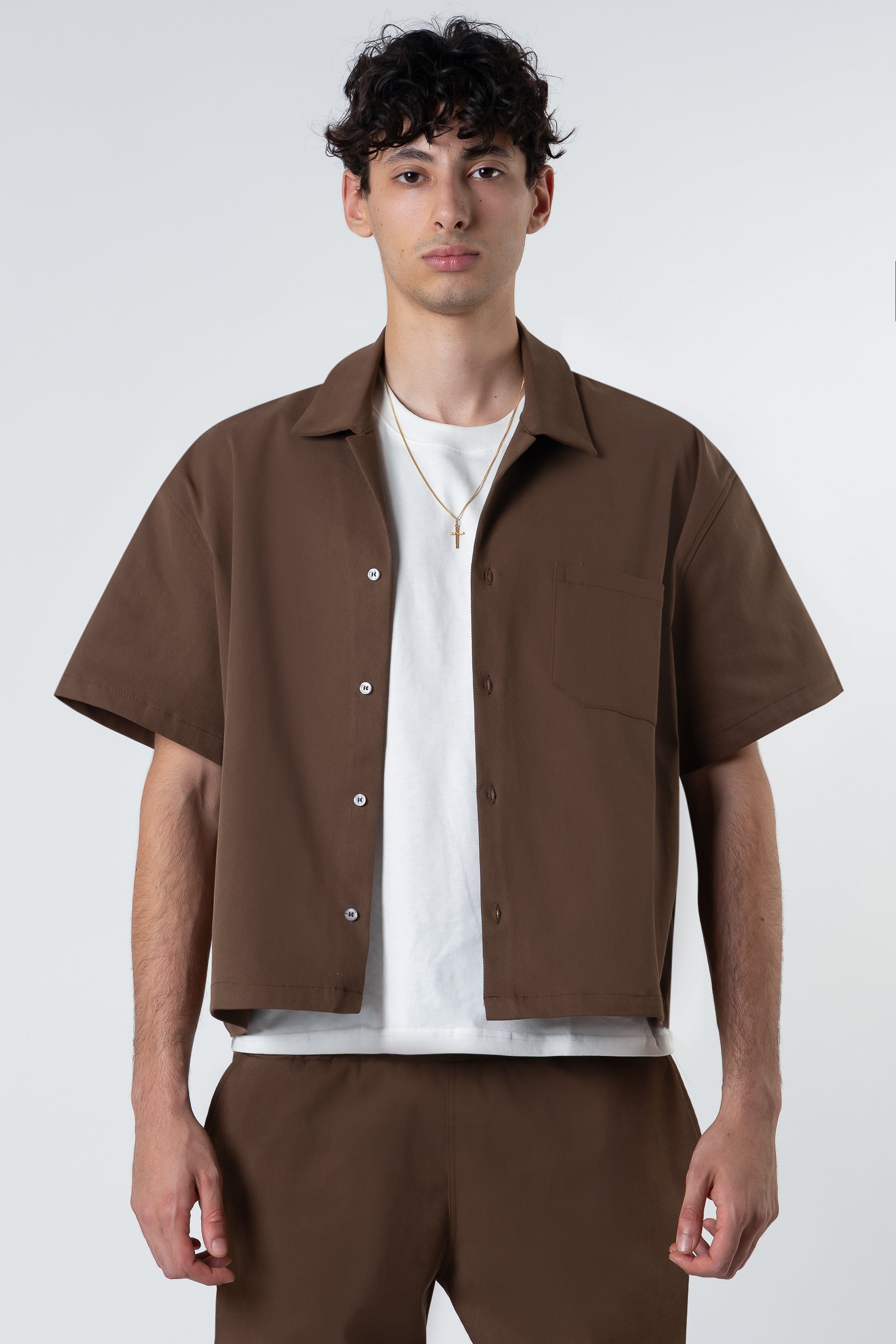 Bull Shirt boxy fit Blanks 280Gsm Moka