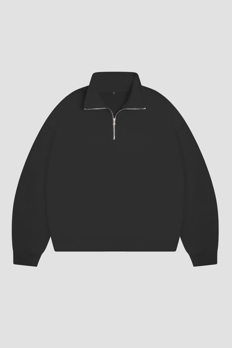 Sweatshirt Half Zip Blanks 330GSM Black
