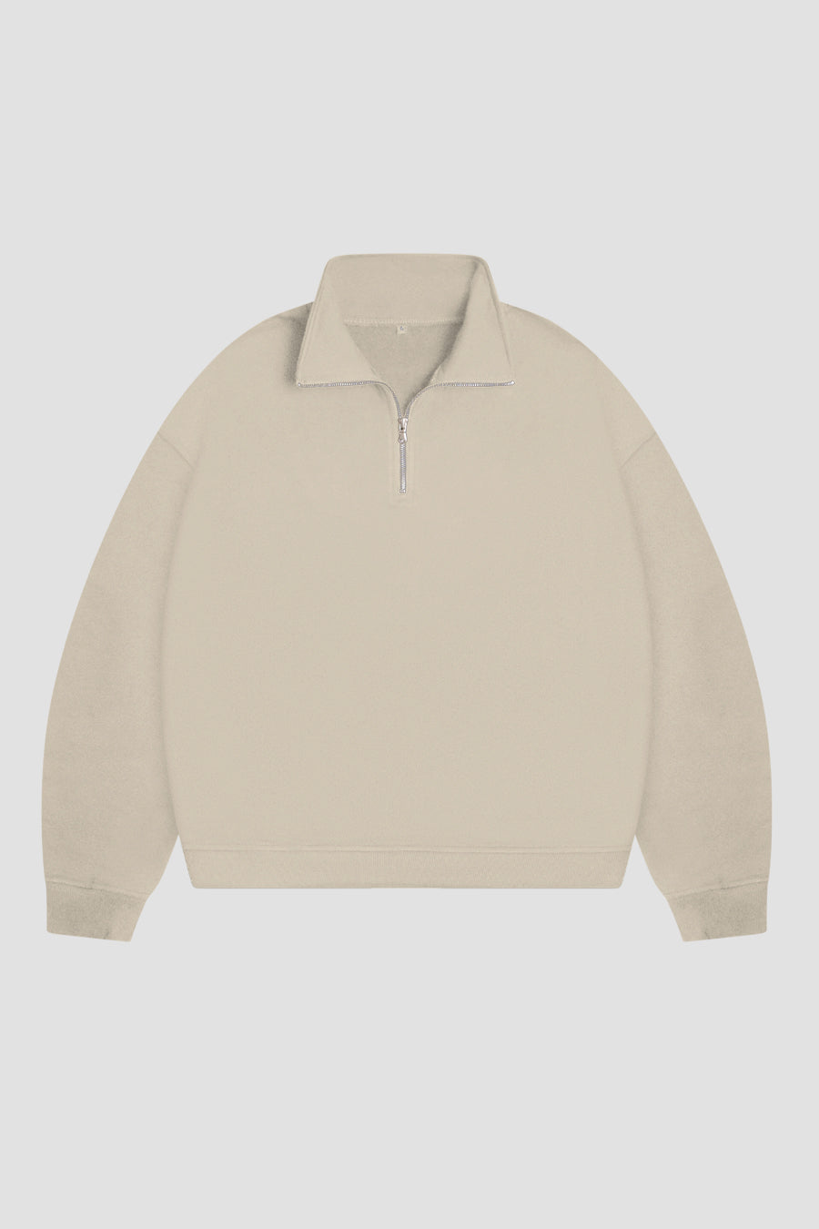 Sweatshirt Half Zip Blanks 330GSM Cream