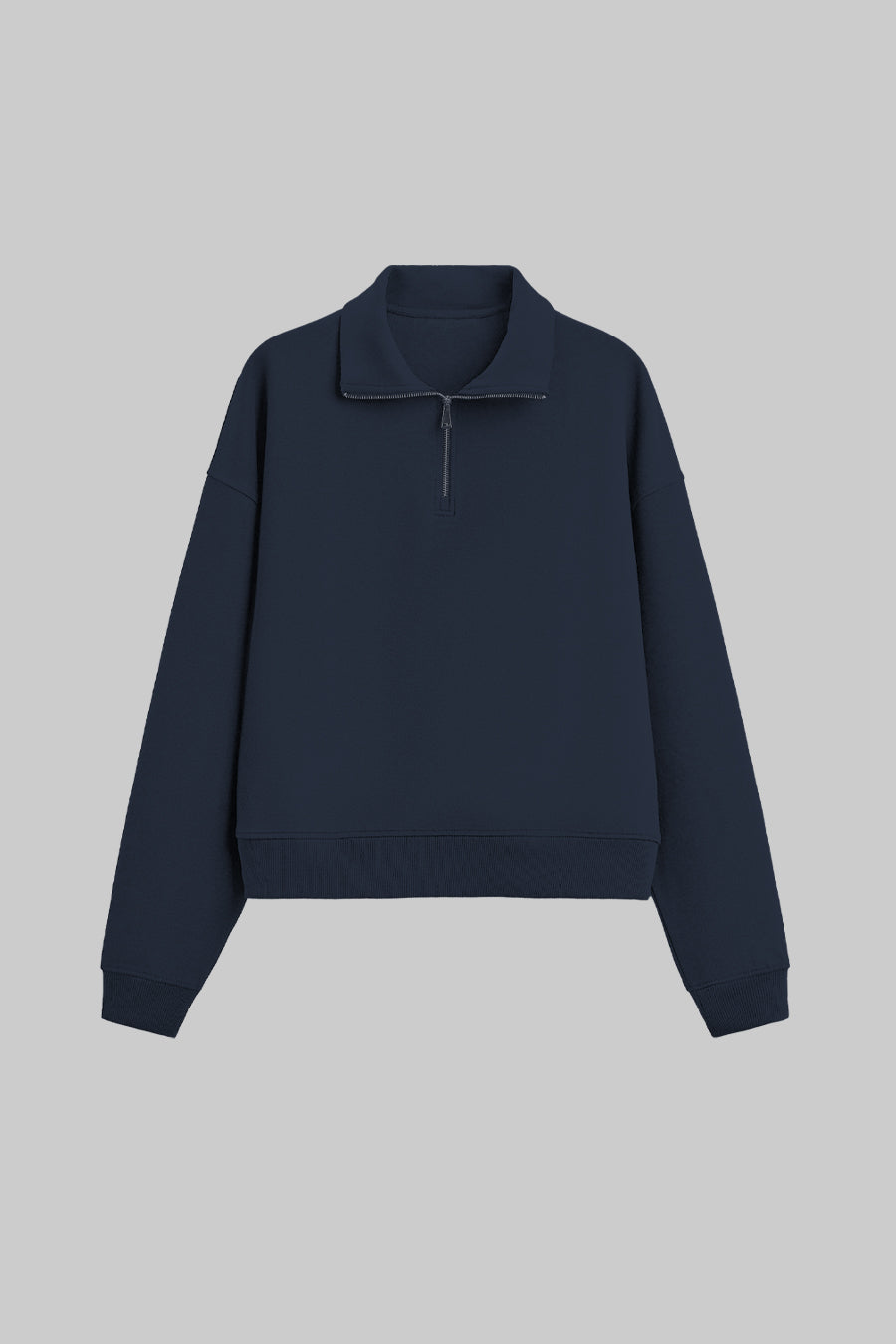 Sweatshirt Half Zip Blanks 330GSM Night Blue