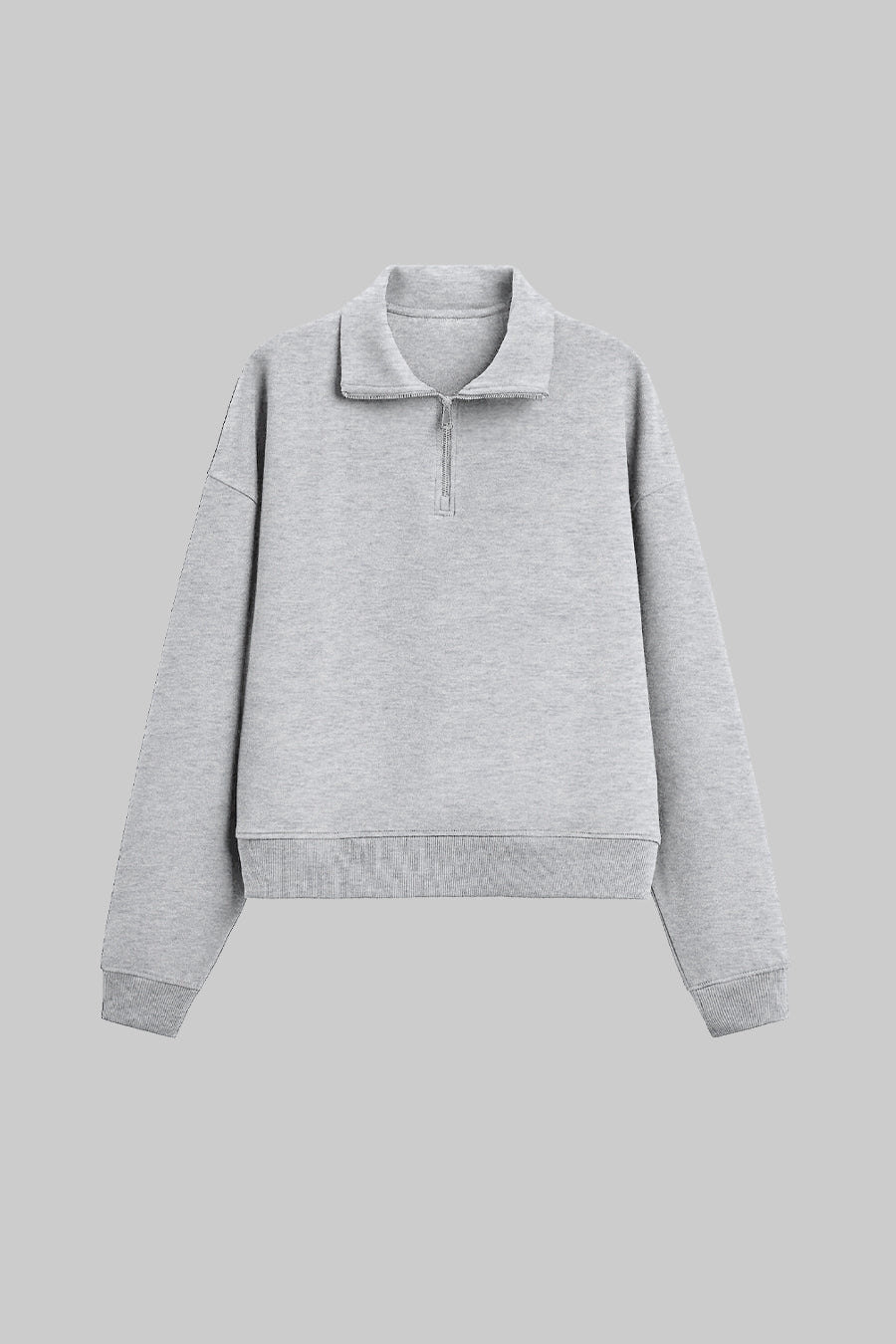 Sweatshirt Half Zip Blanks 330GSM Sport Grey
