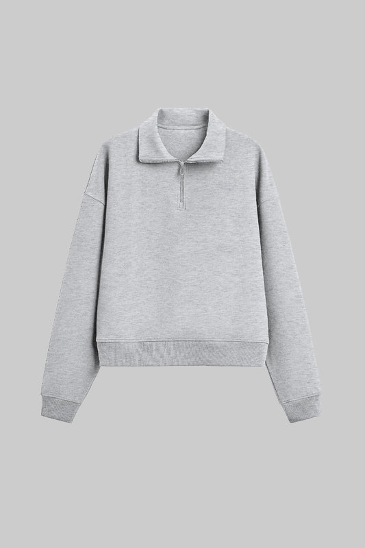 Sweatshirt Half Zip Blanks 330GSM Sport Grey
